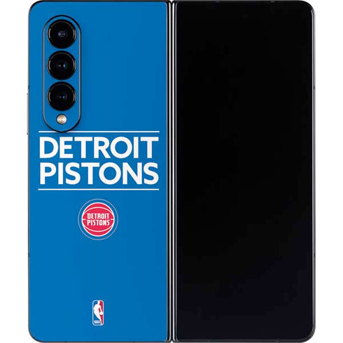 NBA Detroit Pistons Standard - Blue Galaxy Z Fold4 5G Skin