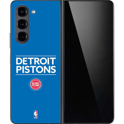 NBA Detroit Pistons Standard - Blue Galaxy Z Fold5 5G Skin