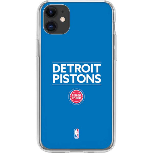 NBA Detroit Pistons Standard - Blue iPhone 11 Clear Case