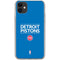 NBA Detroit Pistons Standard - Blue iPhone 11 Clear Case
