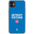 NBA Detroit Pistons Standard - Blue iPhone 11 Clear Case