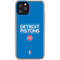 NBA Detroit Pistons Standard - Blue iPhone 11 Pro Clear Case