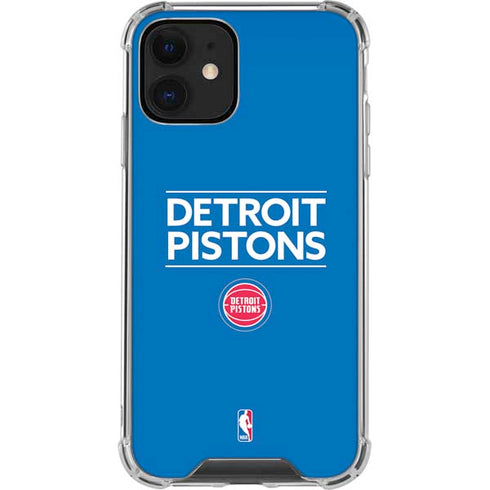 NBA Detroit Pistons Standard - Blue iPhone 12 Clear Case