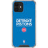 NBA Detroit Pistons Standard - Blue iPhone 12 Clear Case
