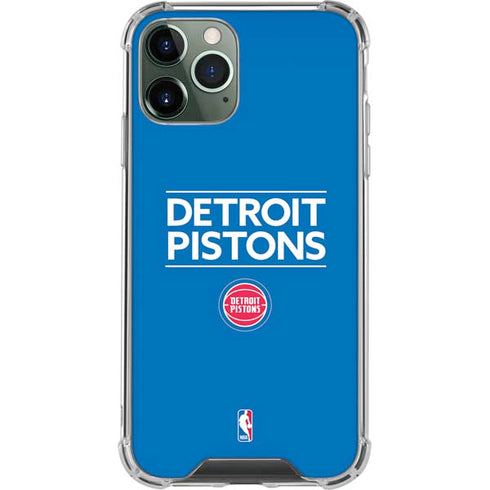 NBA Detroit Pistons Standard - Blue iPhone 12 Pro Clear Case
