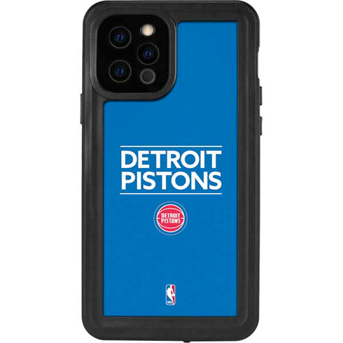 NBA Detroit Pistons Standard - Blue iPhone 12 Pro Waterproof Case