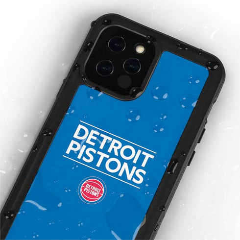 NBA Detroit Pistons Standard - Blue iPhone 12 Pro Waterproof Case