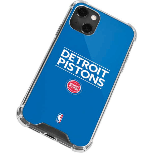 NBA Detroit Pistons Standard - Blue iPhone 13 Mini Clear Case