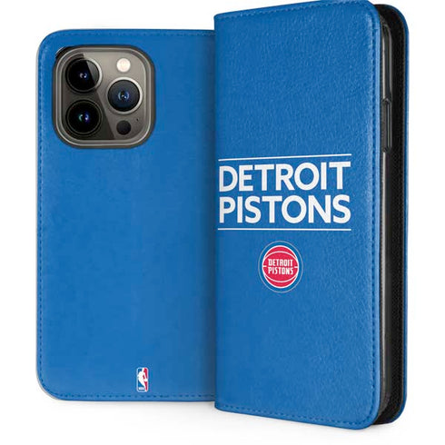 NBA Detroit Pistons Standard - Blue iPhone 13 Pro Folio Case