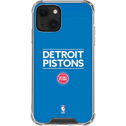 NBA Detroit Pistons Standard - Blue iPhone 14 Clear Case