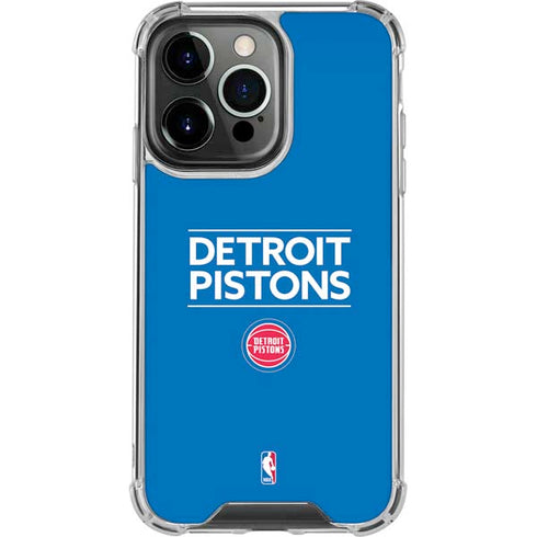NBA Detroit Pistons Standard - Blue iPhone 14 Pro Clear Case