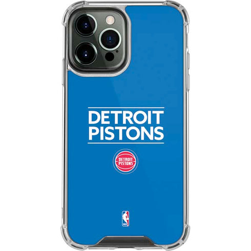 NBA Detroit Pistons Standard - Blue iPhone 14 Pro Max Clear Case