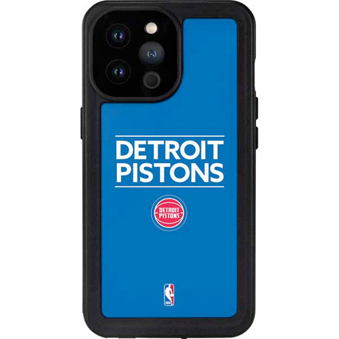 NBA Detroit Pistons Standard - Blue iPhone 14 Pro Max Waterproof Case