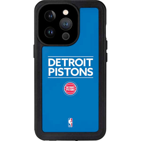 NBA Detroit Pistons Standard - Blue iPhone 14 Pro Waterproof Case