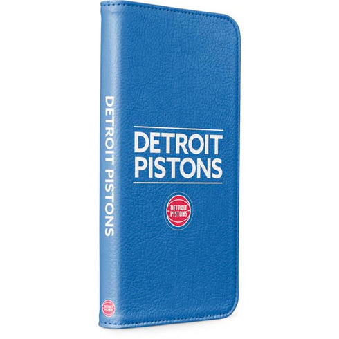 NBA Detroit Pistons Standard - Blue iPhone 15 Plus Folio Case