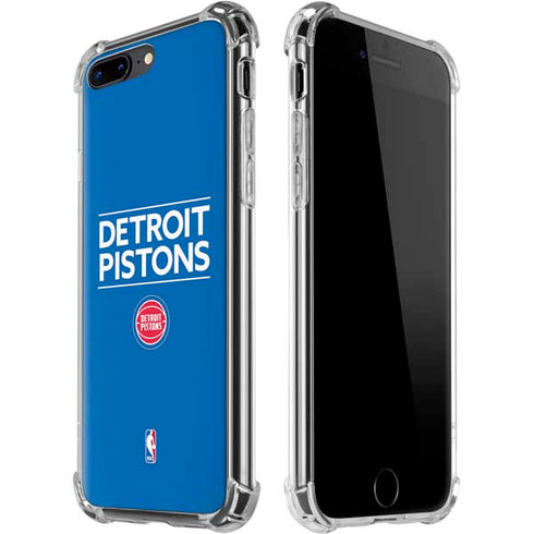 NBA Detroit Pistons Standard - Blue iPhone 7/8 Plus Clear Case