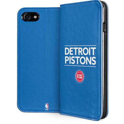 NBA Detroit Pistons Standard - Blue iPhone SE (2nd & 3rd Gen) Folio Case