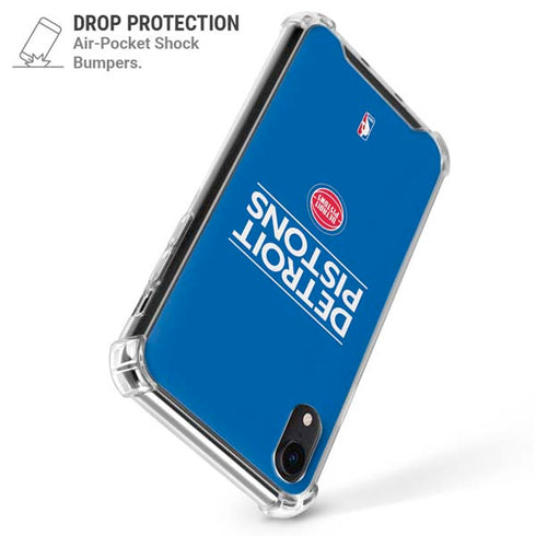 NBA Detroit Pistons Standard - Blue iPhone XR Clear Case