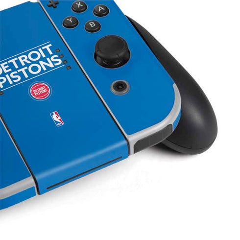 NBA Detroit Pistons Standard - Blue Nintendo Switch OLED (2021) Skin