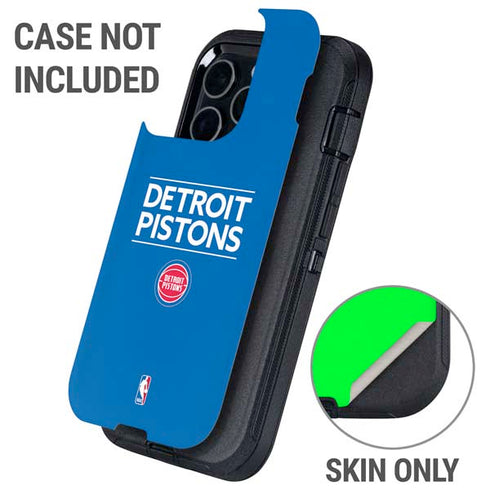 NBA Detroit Pistons Standard - Blue Otterbox Defender iPhone Skin