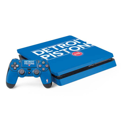 NBA Detroit Pistons Standard - Blue PS4 Slim Bundle Skin