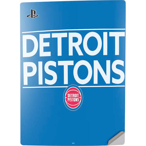 NBA Detroit Pistons Standard - Blue PS5 Digital Edition Console Skin