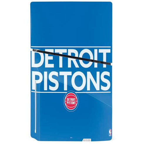NBA Detroit Pistons Standard - Blue PS5 Slim Disk Console Skin