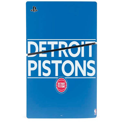 NBA Detroit Pistons Standard - Blue PS5 Slim Digital Edition Console Skin