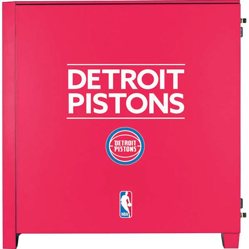 NBA Detroit Pistons Standard - Red Corsair 4000D Tempered Glass Mid-Tower ATX Case Skin
