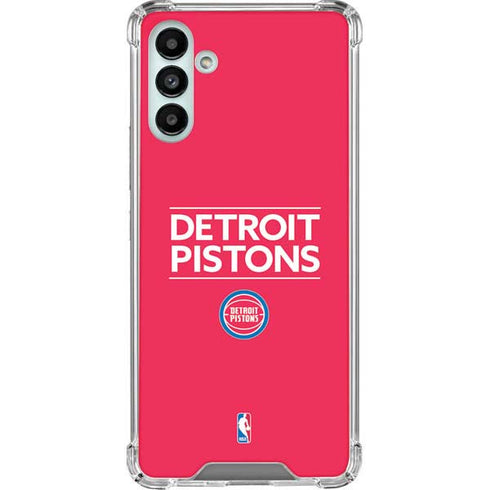 NBA Detroit Pistons Standard - Red Galaxy A13 5G Clear Case