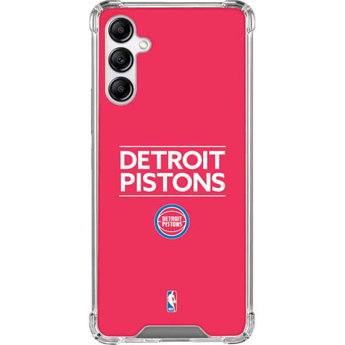 NBA Detroit Pistons Standard - Red Galaxy A14 5G Clear Case