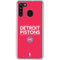 NBA Detroit Pistons Standard - Red Galaxy A21 Clear Case