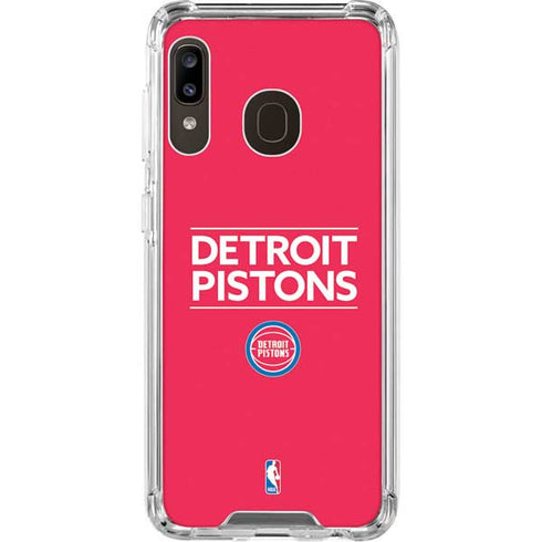 NBA Detroit Pistons Standard - Red Galaxy A30 Clear Case