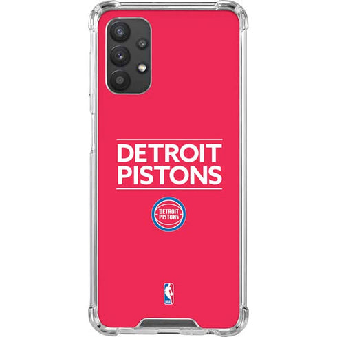 NBA Detroit Pistons Standard - Red Galaxy A32 5G Clear Case