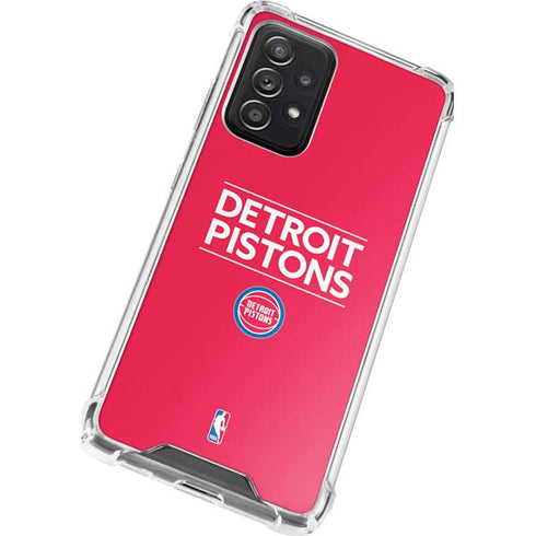 NBA Detroit Pistons Standard - Red Galaxy A52 5G Clear Case