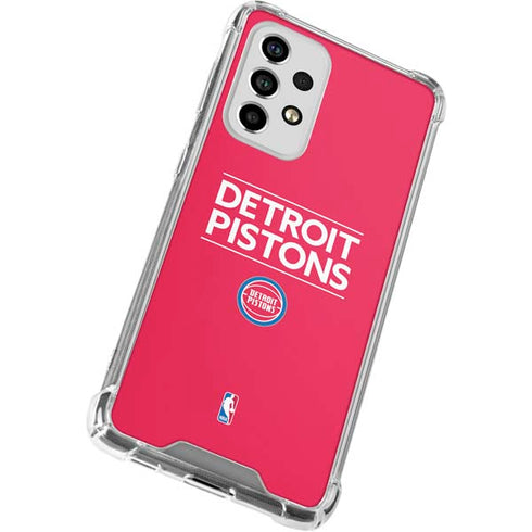 NBA Detroit Pistons Standard - Red Galaxy A53 5G Clear Case