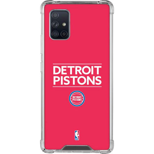 NBA Detroit Pistons Standard - Red Galaxy A71 5G Clear Case