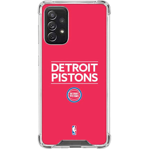 NBA Detroit Pistons Standard - Red Galaxy A72 5G Clear Case