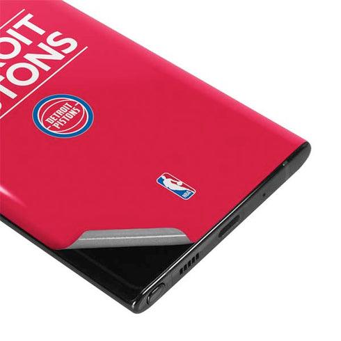 NBA Detroit Pistons Standard - Red Galaxy Note 10 Plus Skin