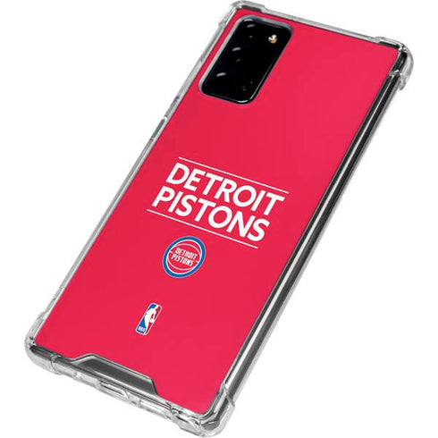 NBA Detroit Pistons Standard - Red Galaxy Note20 5G Clear Case