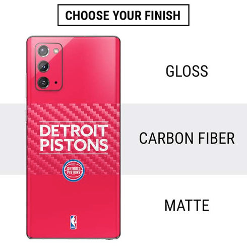 NBA Detroit Pistons Standard - Red Galaxy Note20 5G Skin