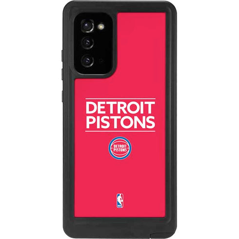 NBA Detroit Pistons Standard - Red Galaxy Note20 5G Waterproof Case