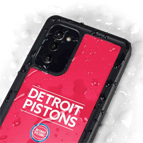 NBA Detroit Pistons Standard - Red Galaxy Note20 5G Waterproof Case