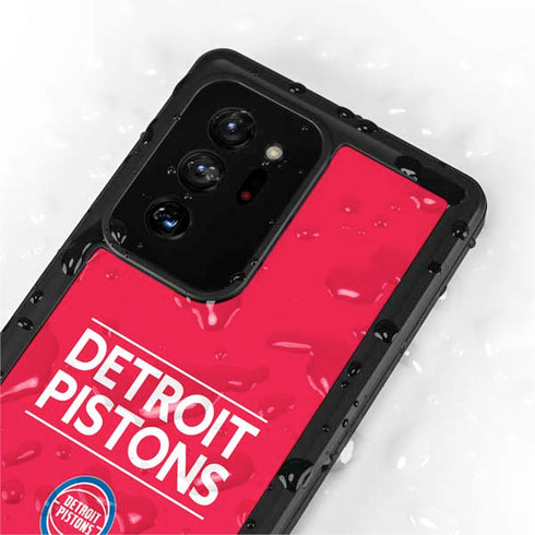 NBA Detroit Pistons Standard - Red Galaxy Note20 Ultra 5G Waterproof Case