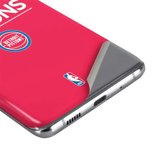 NBA Detroit Pistons Standard - Red Galaxy S20 Skin