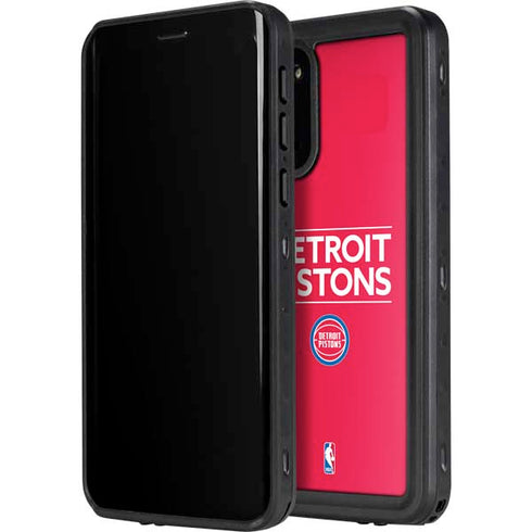 NBA Detroit Pistons Standard - Red Galaxy S20 Waterproof Case