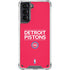 NBA Detroit Pistons Standard - Red Galaxy S21 5G Clear Case