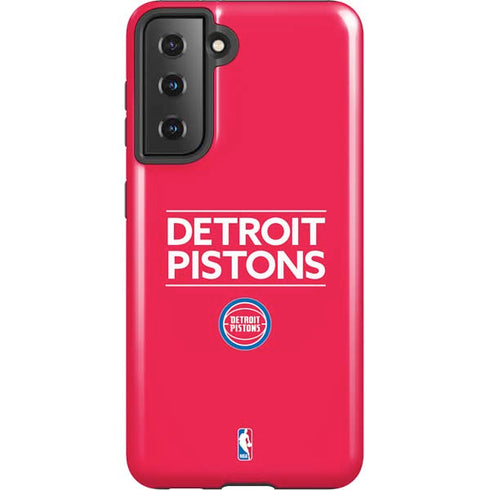 NBA Detroit Pistons Standard - Red Galaxy S21 5G Pro Case