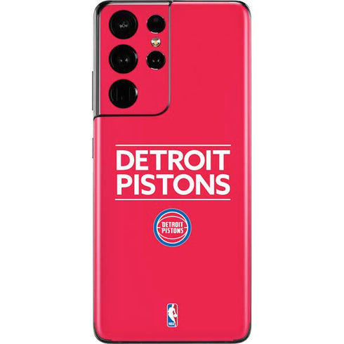 NBA Detroit Pistons Standard - Red Galaxy S21 Ultra 5G Skin
