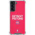NBA Detroit Pistons Standard - Red Galaxy S22 Clear Case